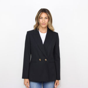 Blazer doppiopetto Tropico in tela stretch blu