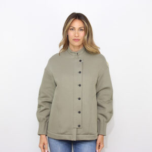 Giacca Aceto in felpa doppio jersey tecnico loden