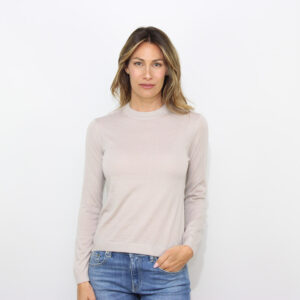 Maglia Pensile in lana extrafine e cashmere nebbia