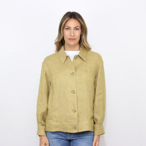 Giacca Ciurma in lino natté kiwi