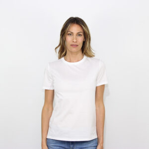 T-shirt Vista1 in jersey di cotone bianco