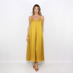 Abito Voliera in gabardina di misto lino olio