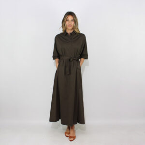 Abito lungo Albero a polo con cintura testa di moro