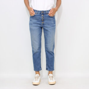 Jeans loose Koons in denim stretch lavaggio vintage chiaro pulito