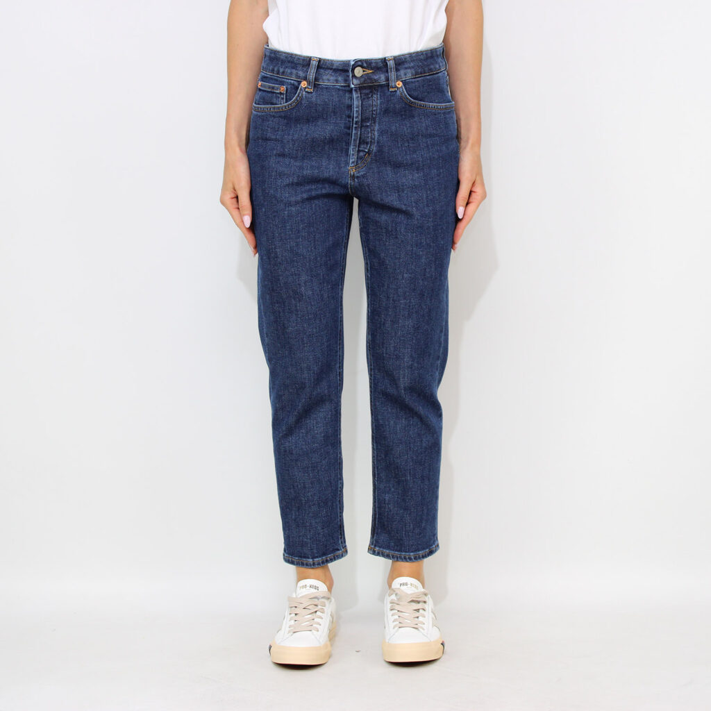 Jeans loose Koons in denim stretch lavaggio medio pulito bluesign