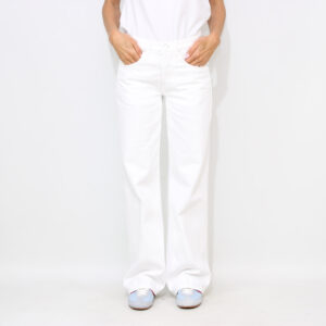 Jeans wide leg Jacklin in bull fisso bianco
