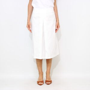 Gonna A-line in heavy popeline bianco