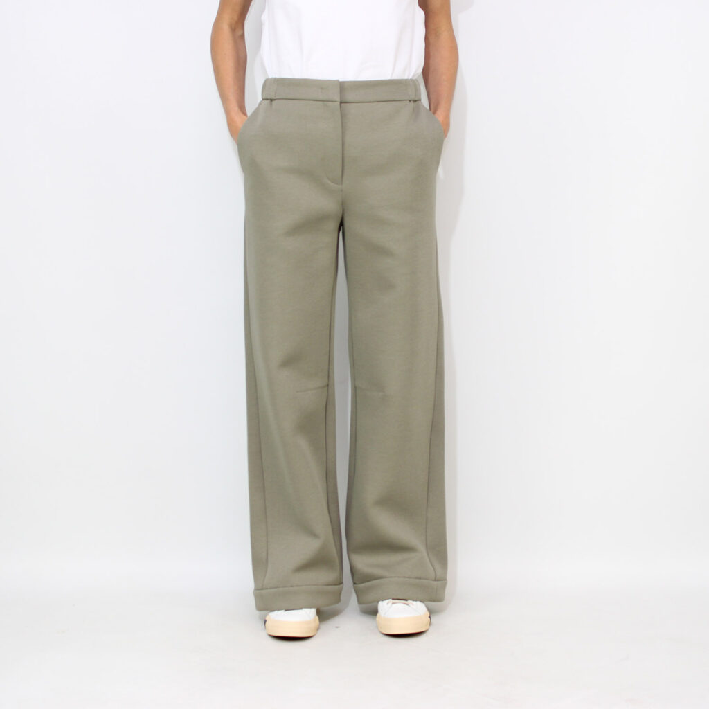 Pantalone Maroso in doppio jersey tecnico loden