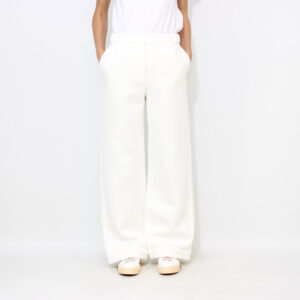 Pantalone Maroso in doppio jersey tecnico bianco