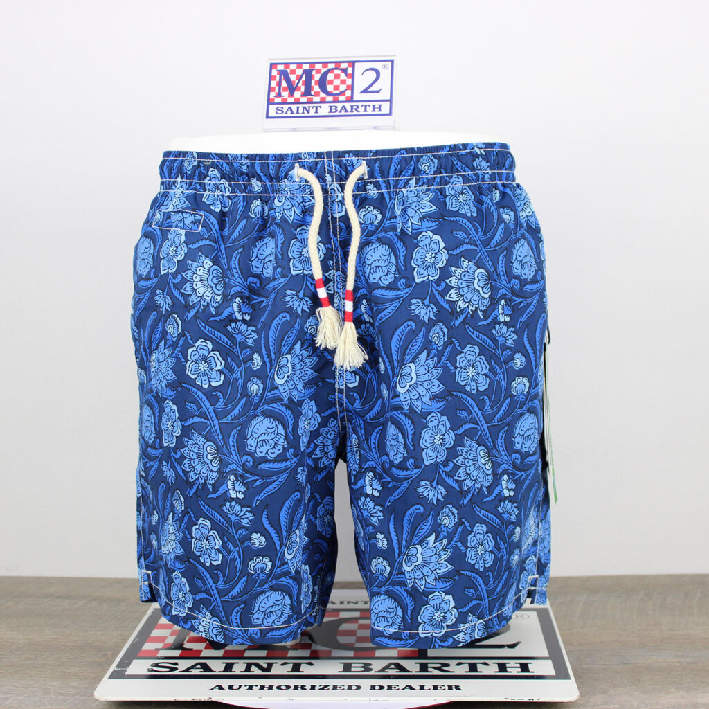 Costume Caprese ajrakh batik blu