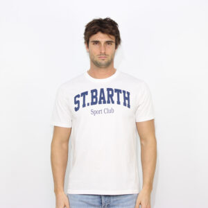 T-shirt stampata St. Barth sport club bianco