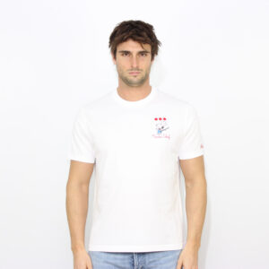 T-shirt ricamata Snoopy star chef bianco