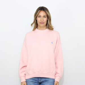 Felpa girocollo relaxed fit pink sand