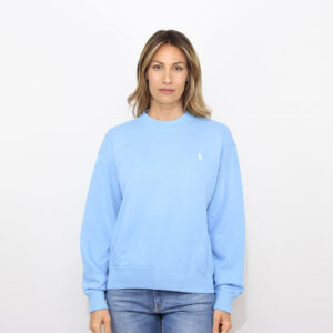 Felpa girocollo in cotone leggero Chatham blue