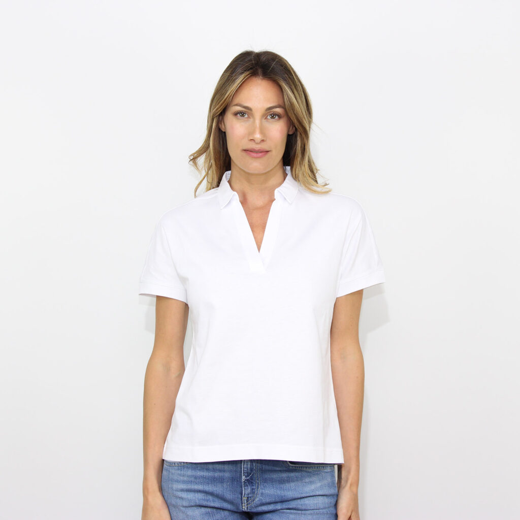 Polo Iselie jersey bianca