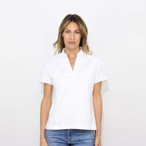 Polo Iselie jersey bianca