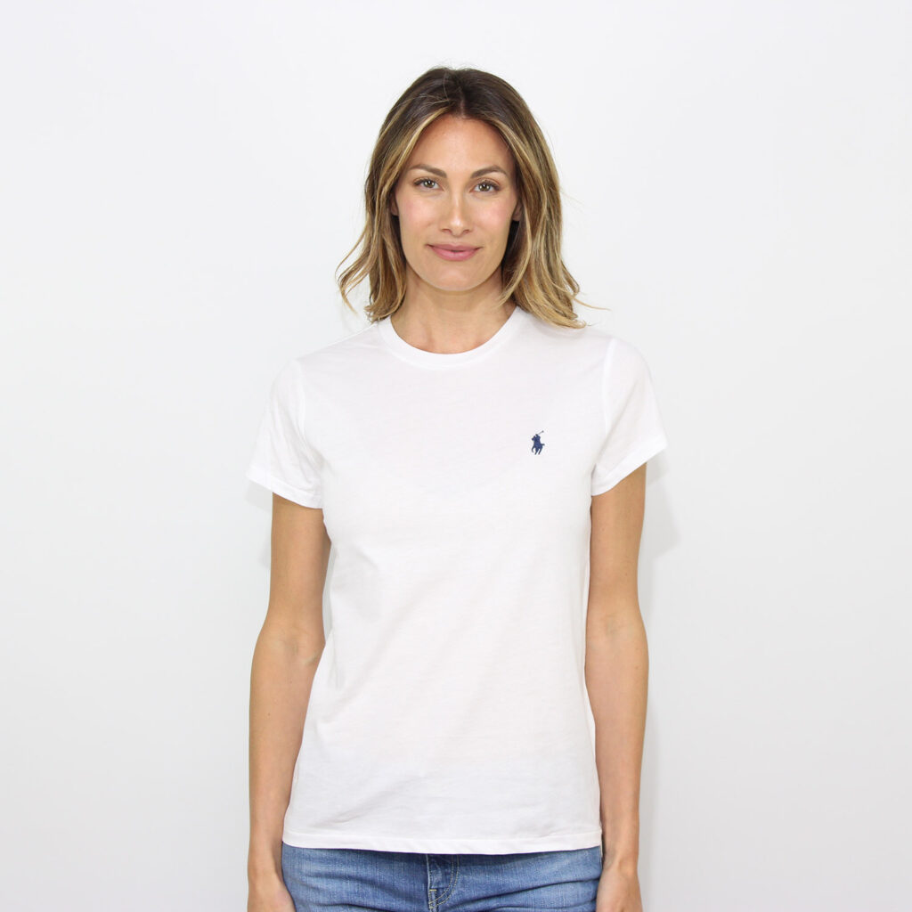 T-shirt logo pony bianca