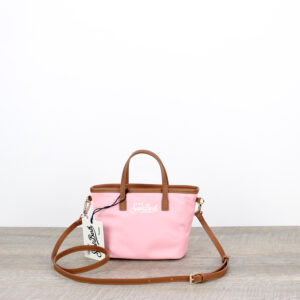 Borsa City mini in nylon rosa
