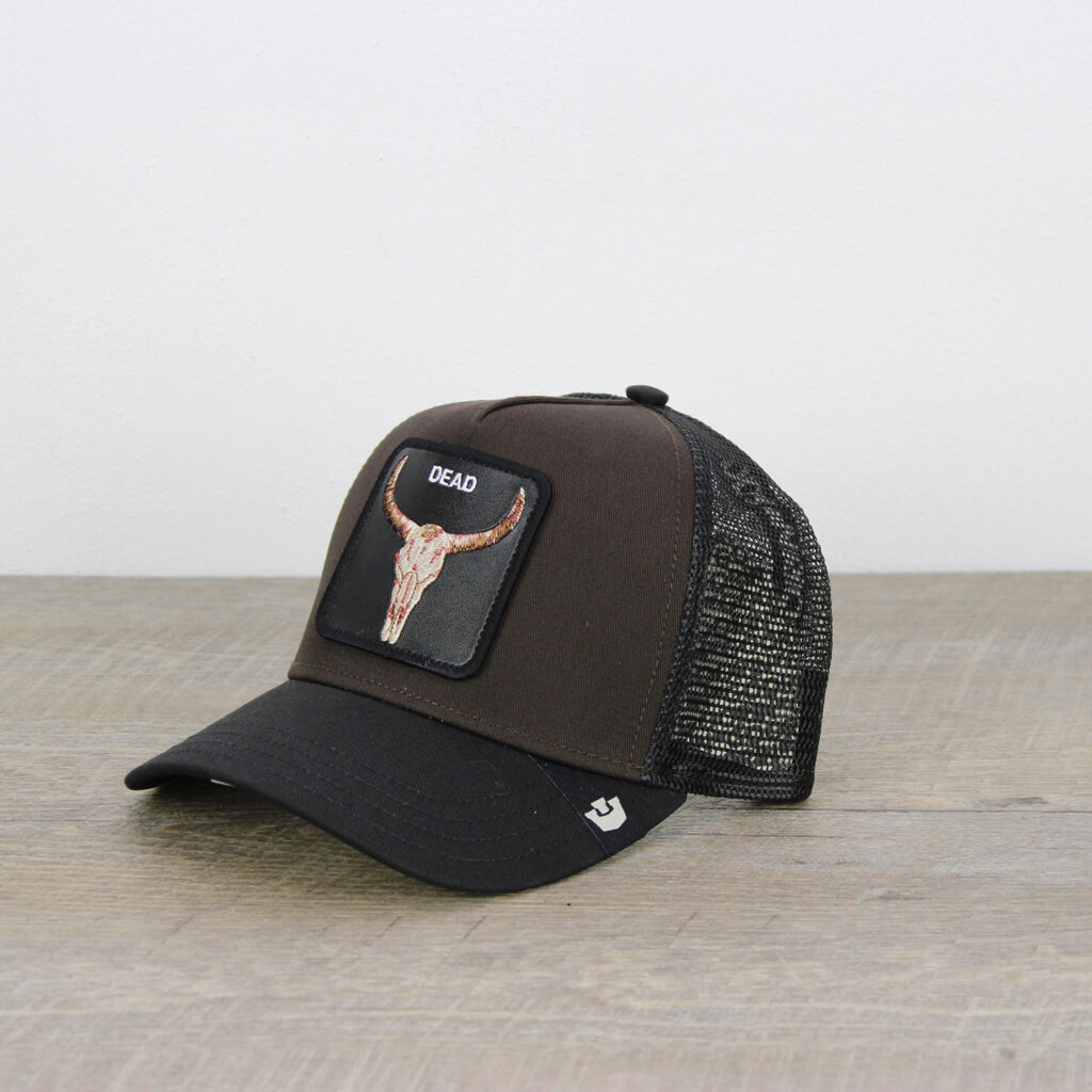 Cappello dead skull marrone