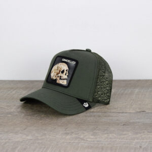 Cappello cancelled skull verde scuro
