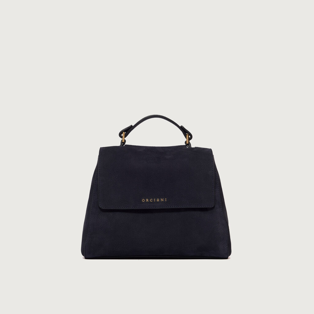Borsa Sveva Nabucco piccola in pelle nabuk con tracolla notte