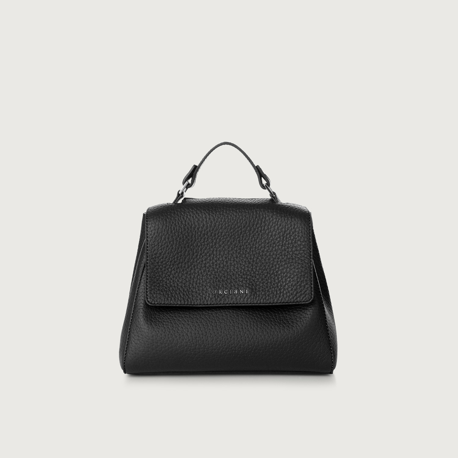 Borsa Sveva soft piccola in pelle con tracolla nero