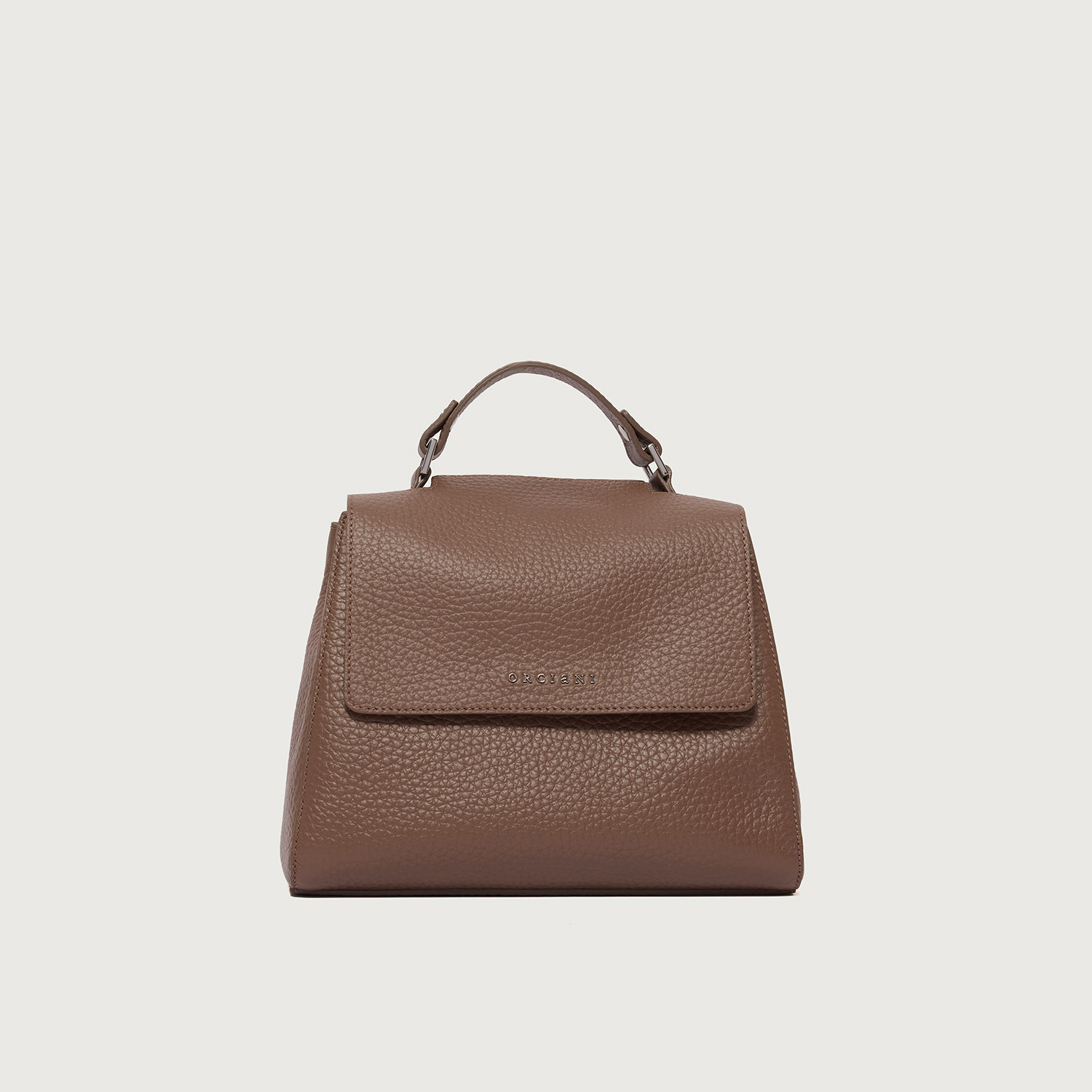 Borsa Sveva soft piccola in pelle con tracolla visone
