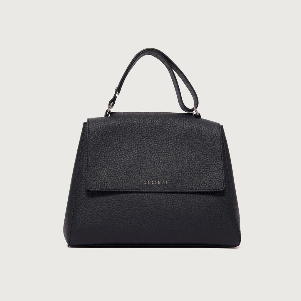 Borsa Sveva soft media in pelle con tracolla dark navy