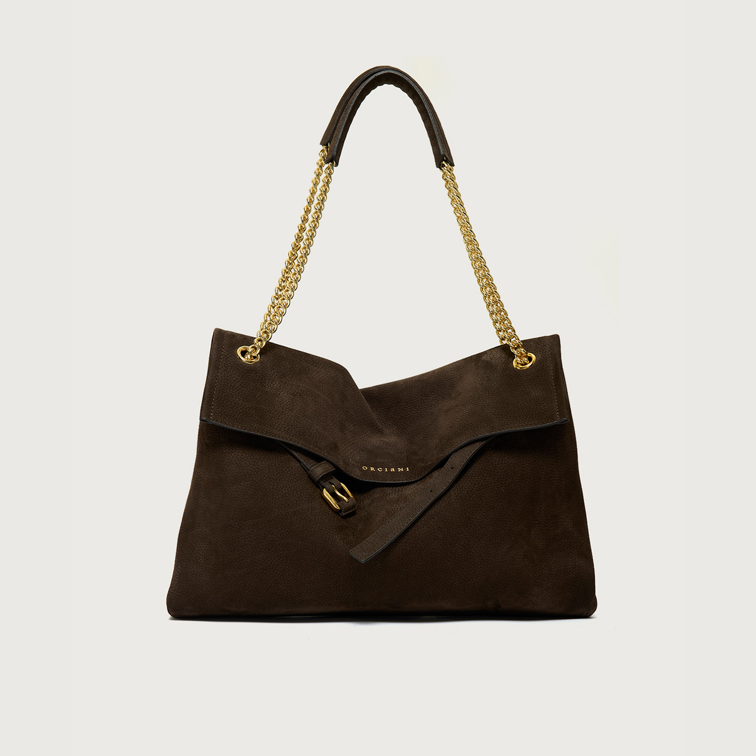 Borsa Venus Nabucco midi in pelle nabuk testa di moro