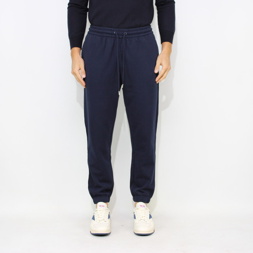 Pantaloni jogging in felpa blu navy