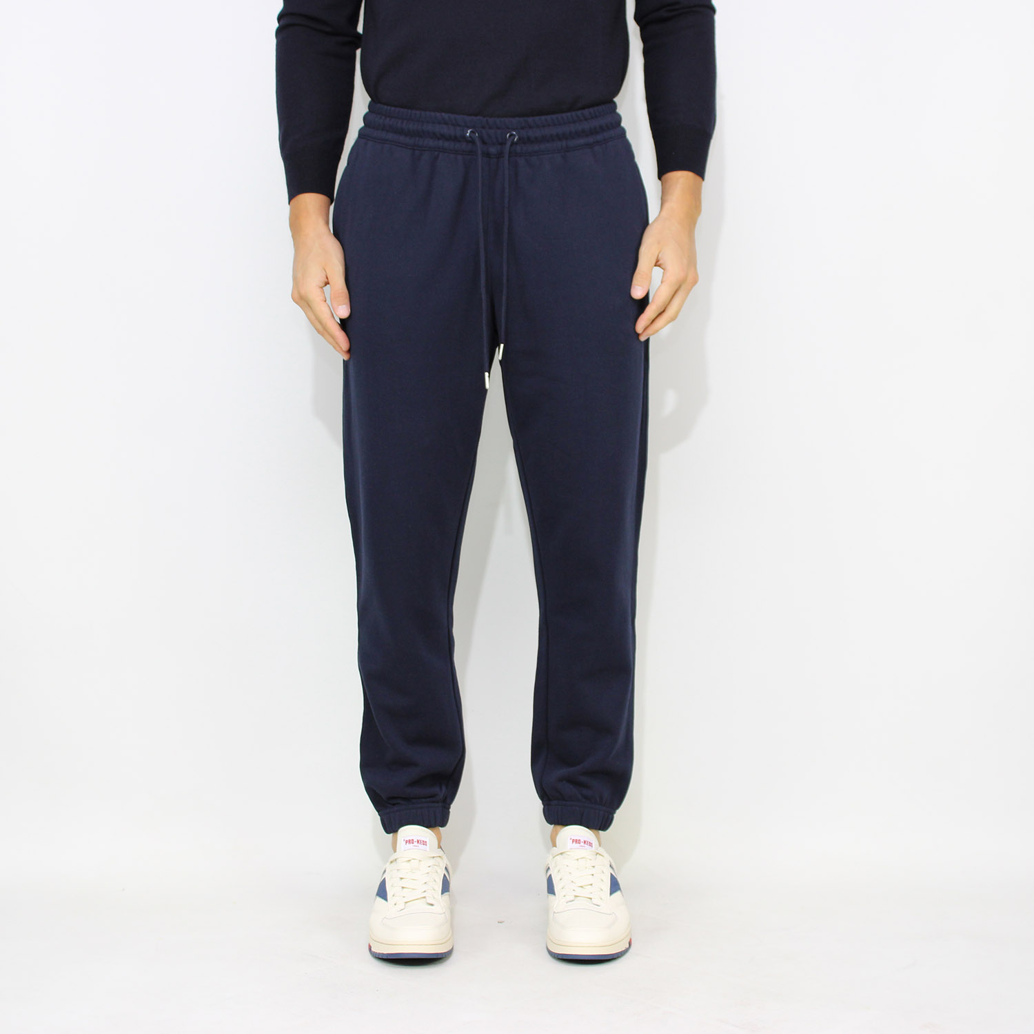 Pantaloni jogging in felpa blu navy