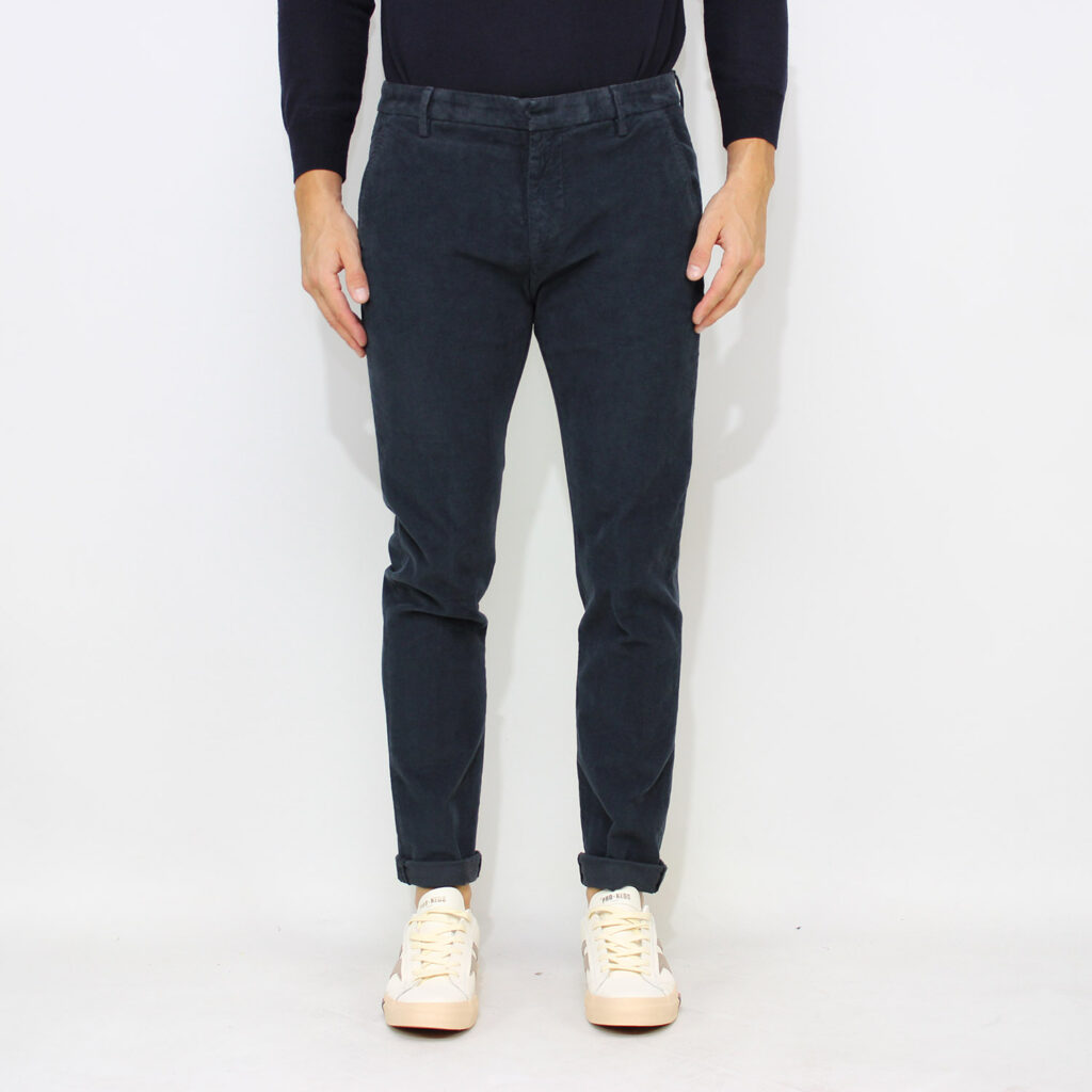 Pantalone Gaubert in velluto a coste blu tuareg