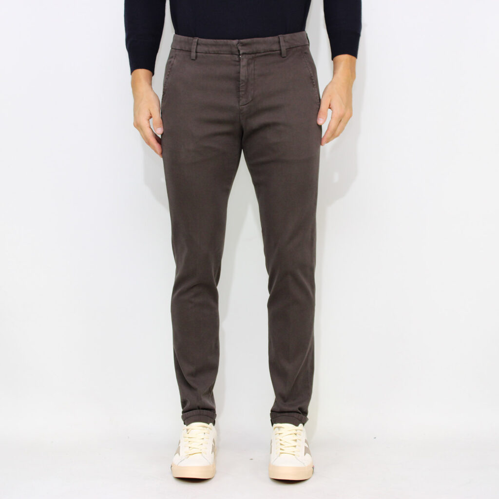 Pantalone Gaubert in armatura di cotone stretch dark chocolate