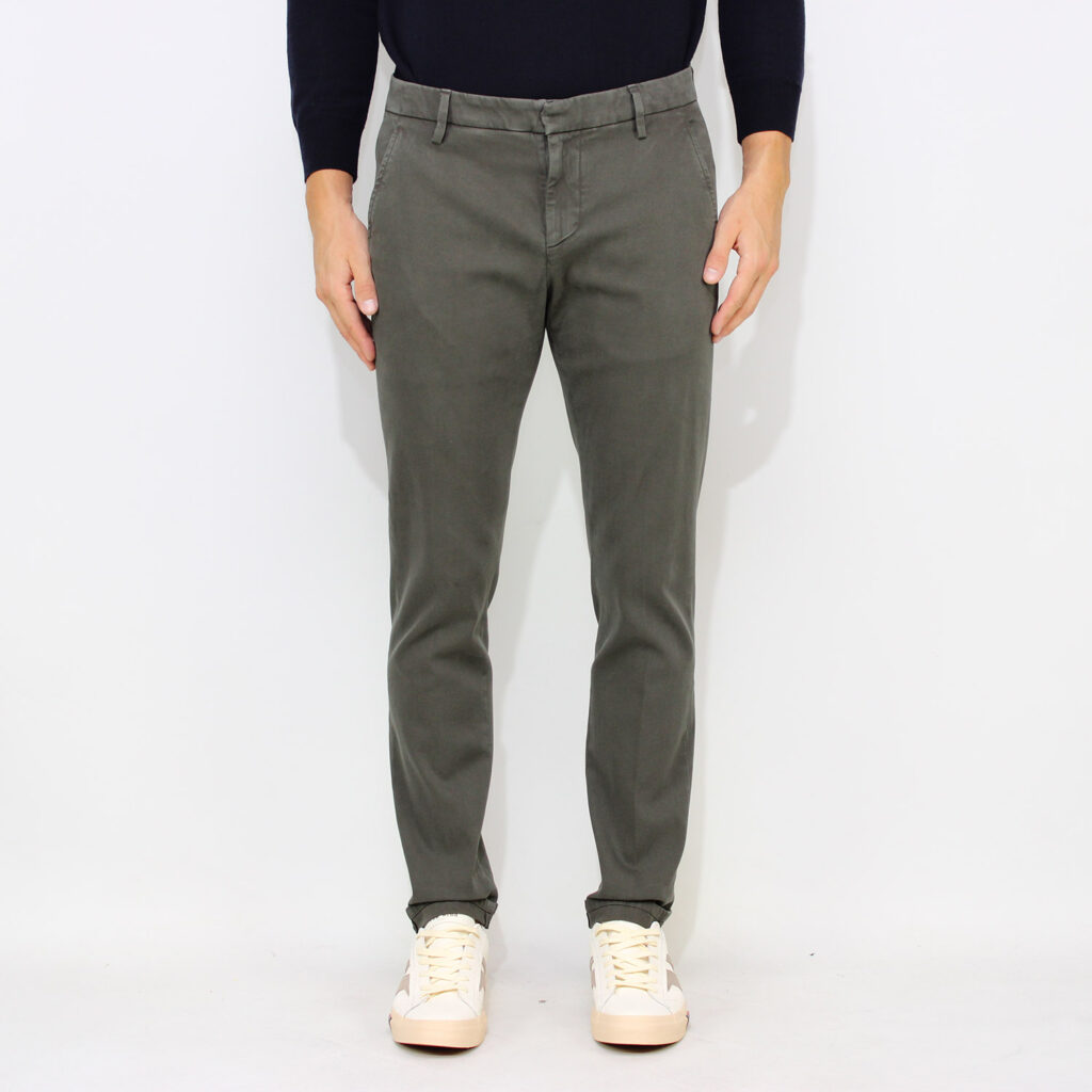 Pantalone Gaubert in armatura di cotone stretch petrolio