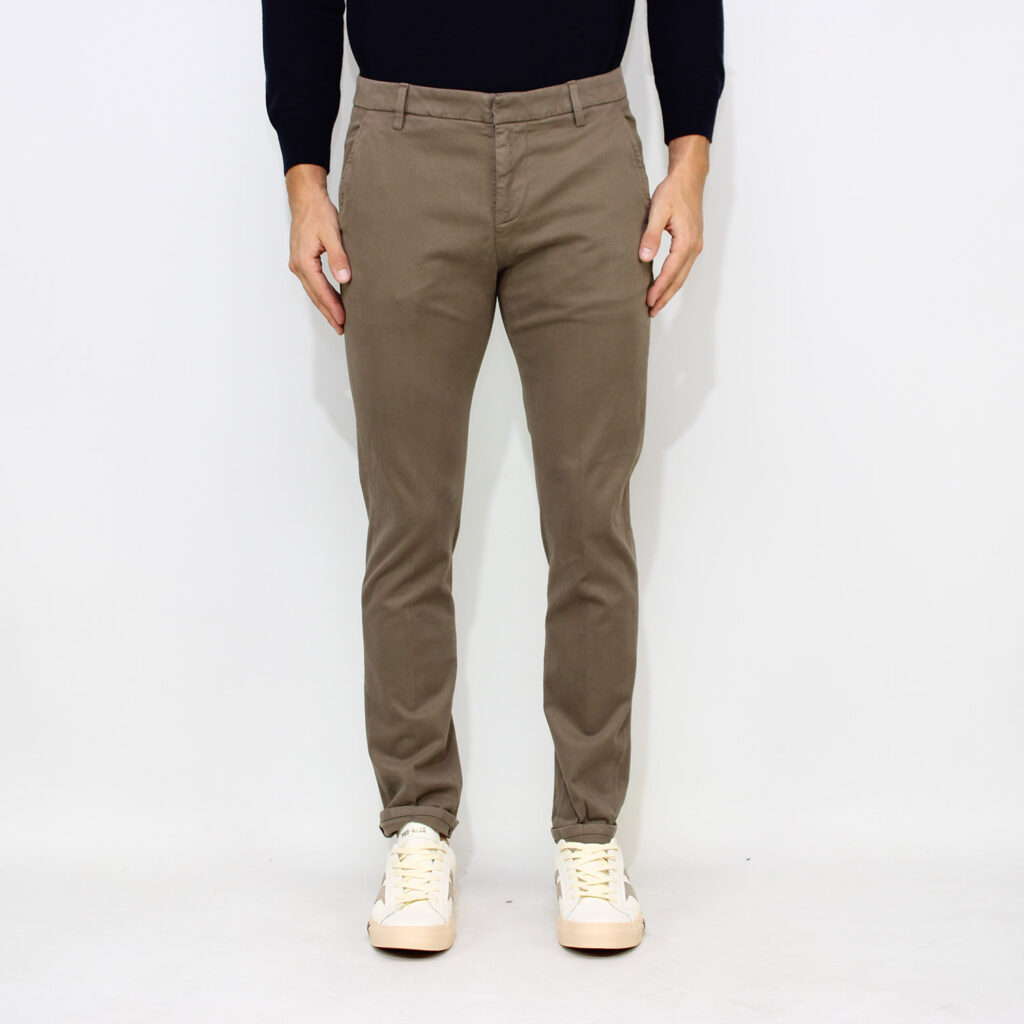 Pantalone Gaubert in gabardina stretch mano calda stone