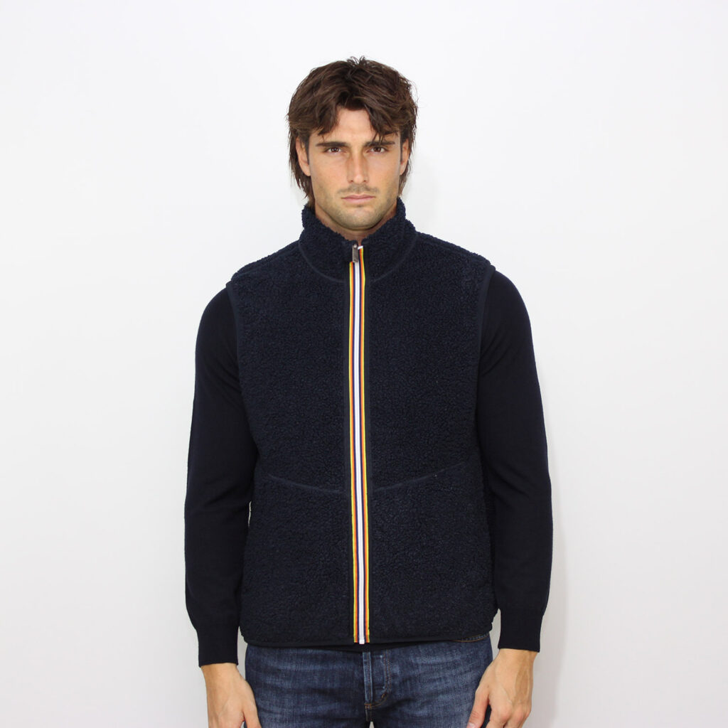 Gilet Yannick sherpa polar double blue depth