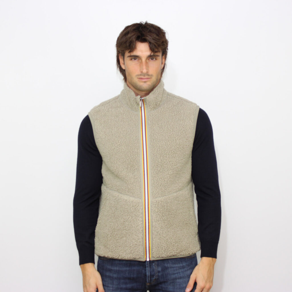 Gilet Yannick sherpa polar double green oak