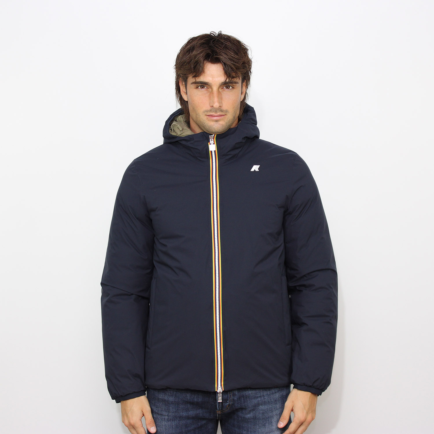 Piumino Jack st thermo double blue depth - green army