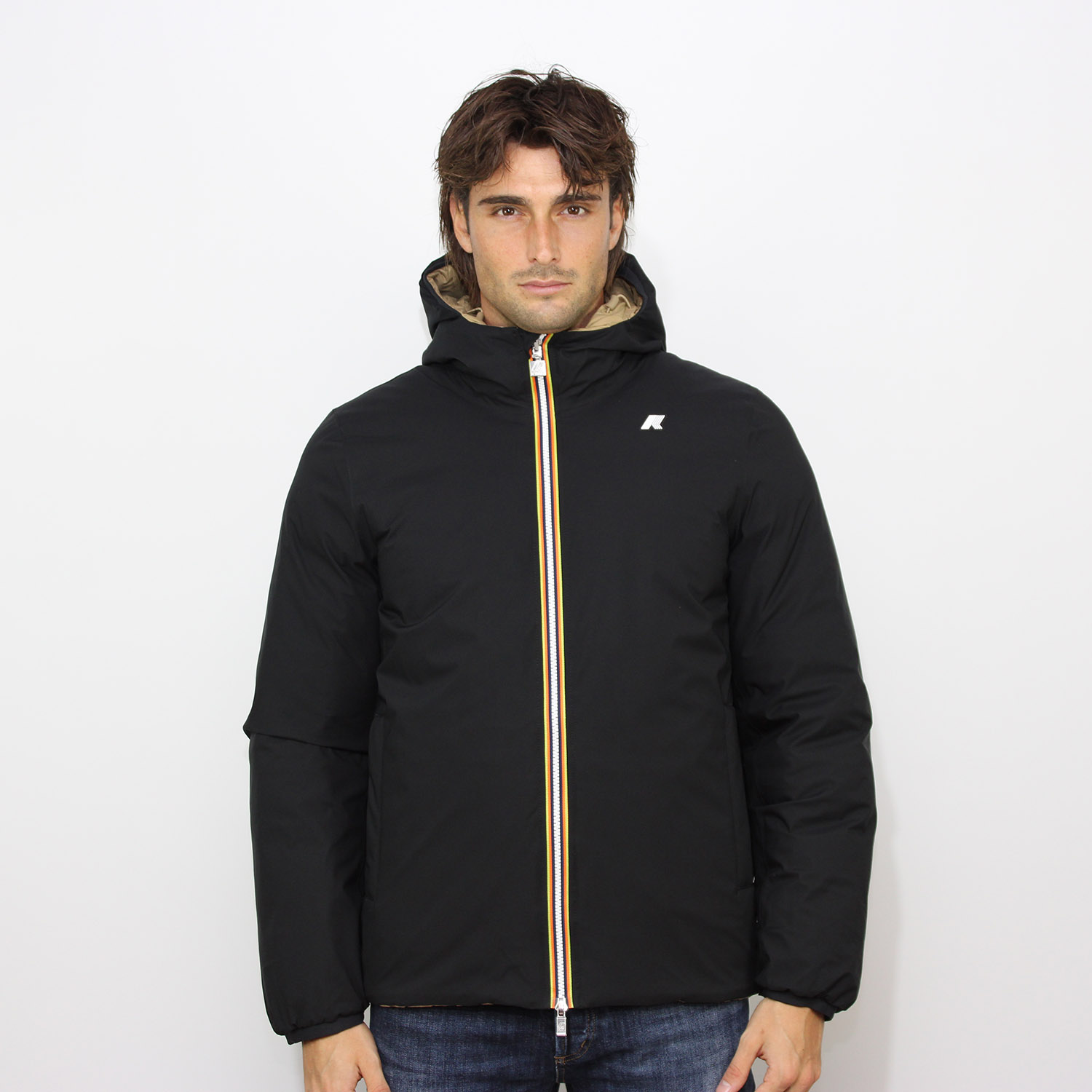 Piumino Jack st thermo double black pure - beige khaki