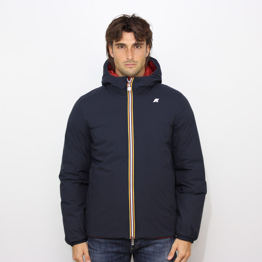 Piumino Jack st thermo double blue depth - red dk chili
