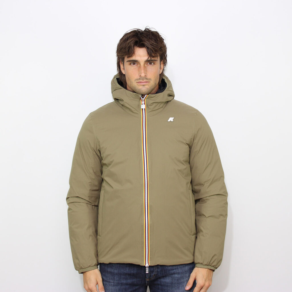 Piumino Jack st thermo double green army - black pure