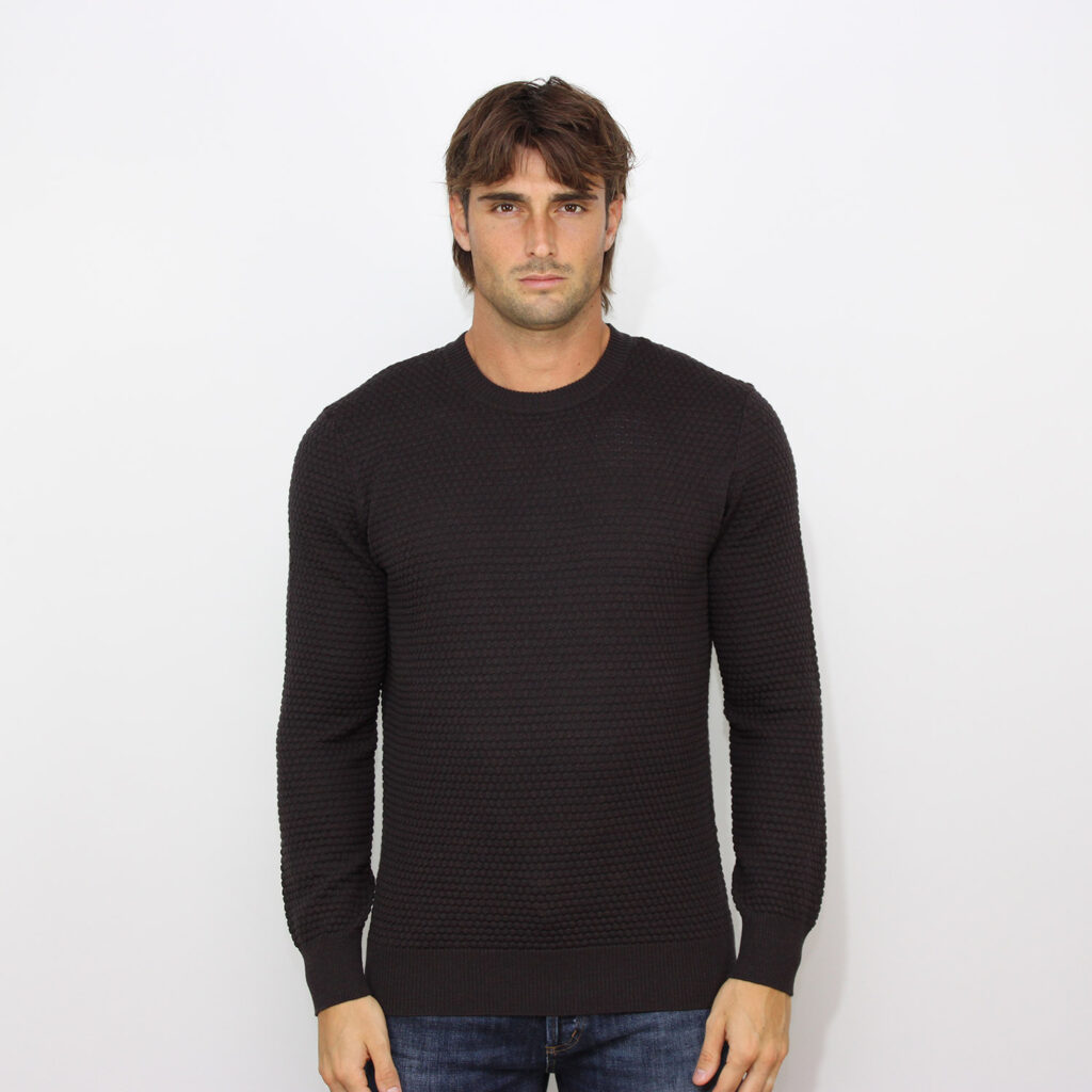 Maglia girocollo pluriball moro