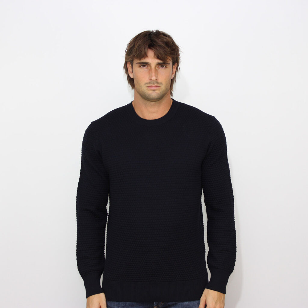 Maglia girocollo pluriball blu navy