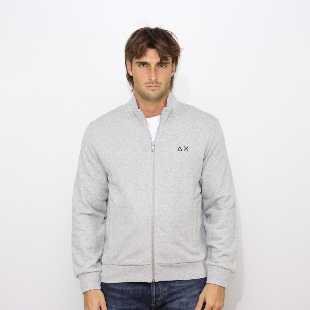 Felpa fullzip grigio