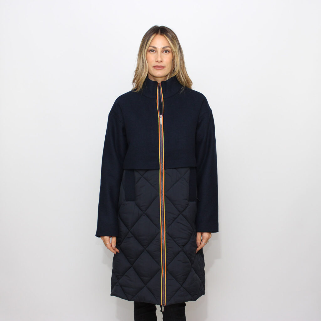 Cappotto Mindy wool nylon warm blue depth