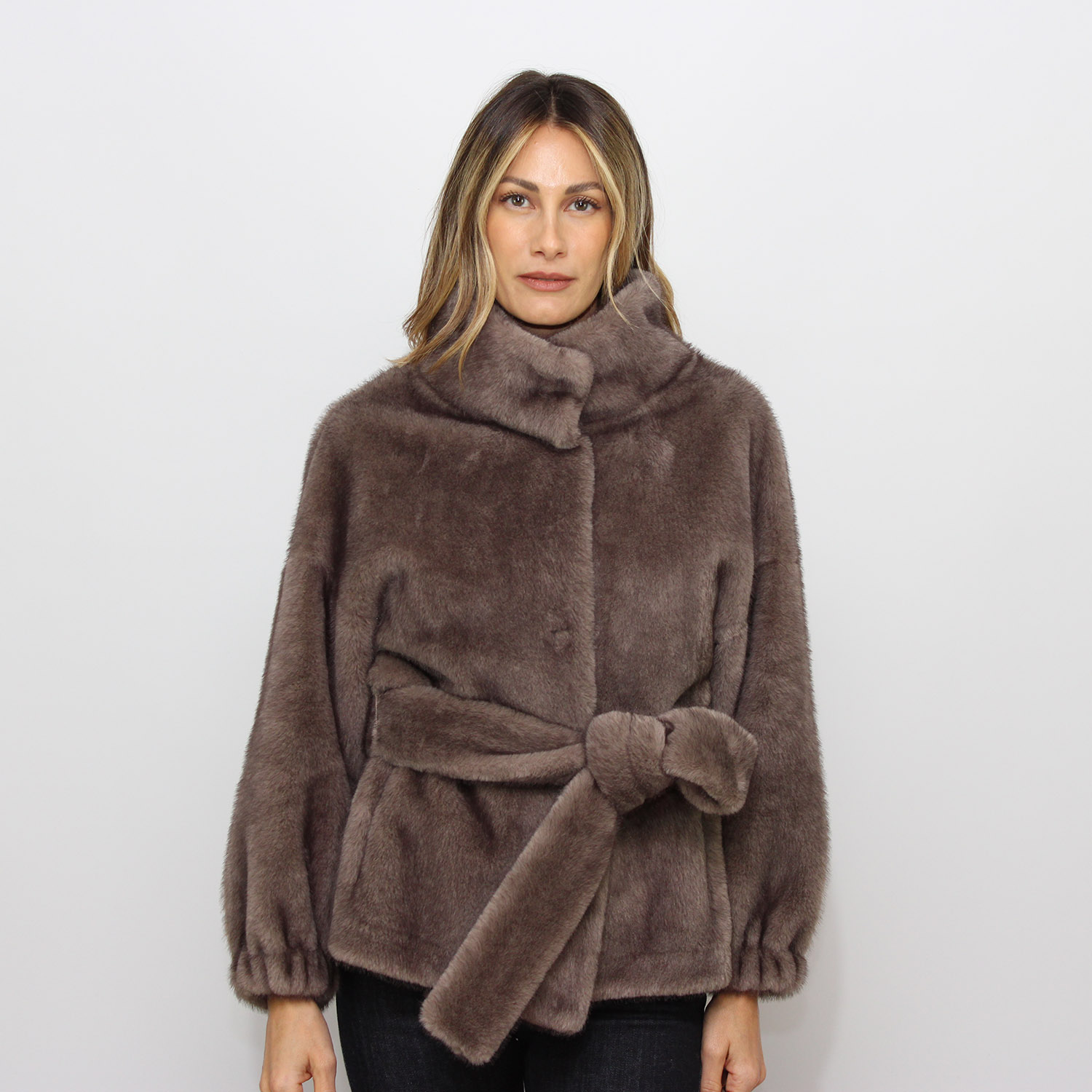 Caban in eco visone taupe