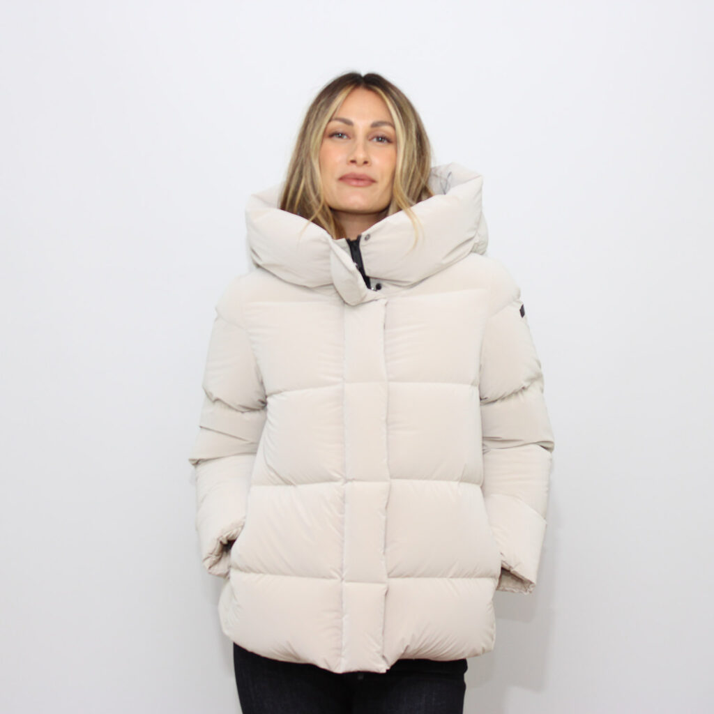 Piumino SupeRRDuck! tubic 14 hood wom jkt white sand