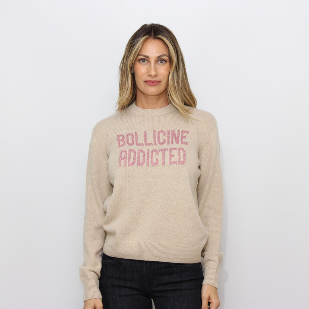 Maglia jacquard bollicine addicted beige