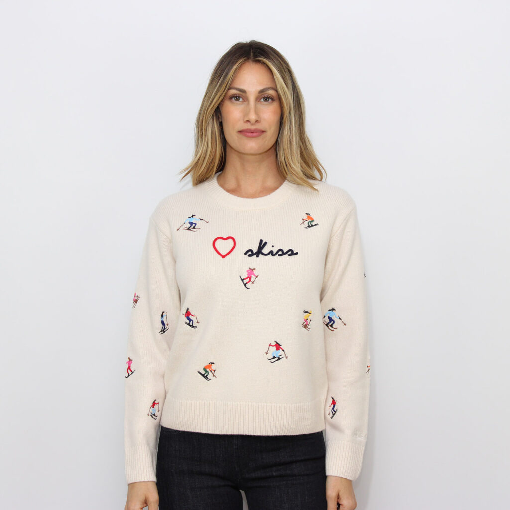 Maglia con ricamo Skiss panna
