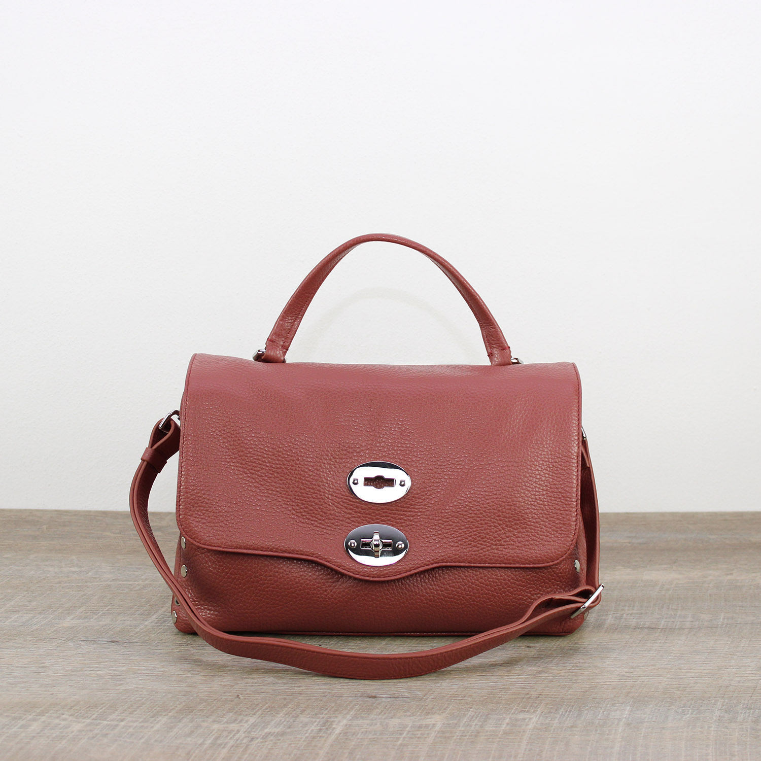 Postina® Daily Small in pelle martellata red radicchio di Treviso